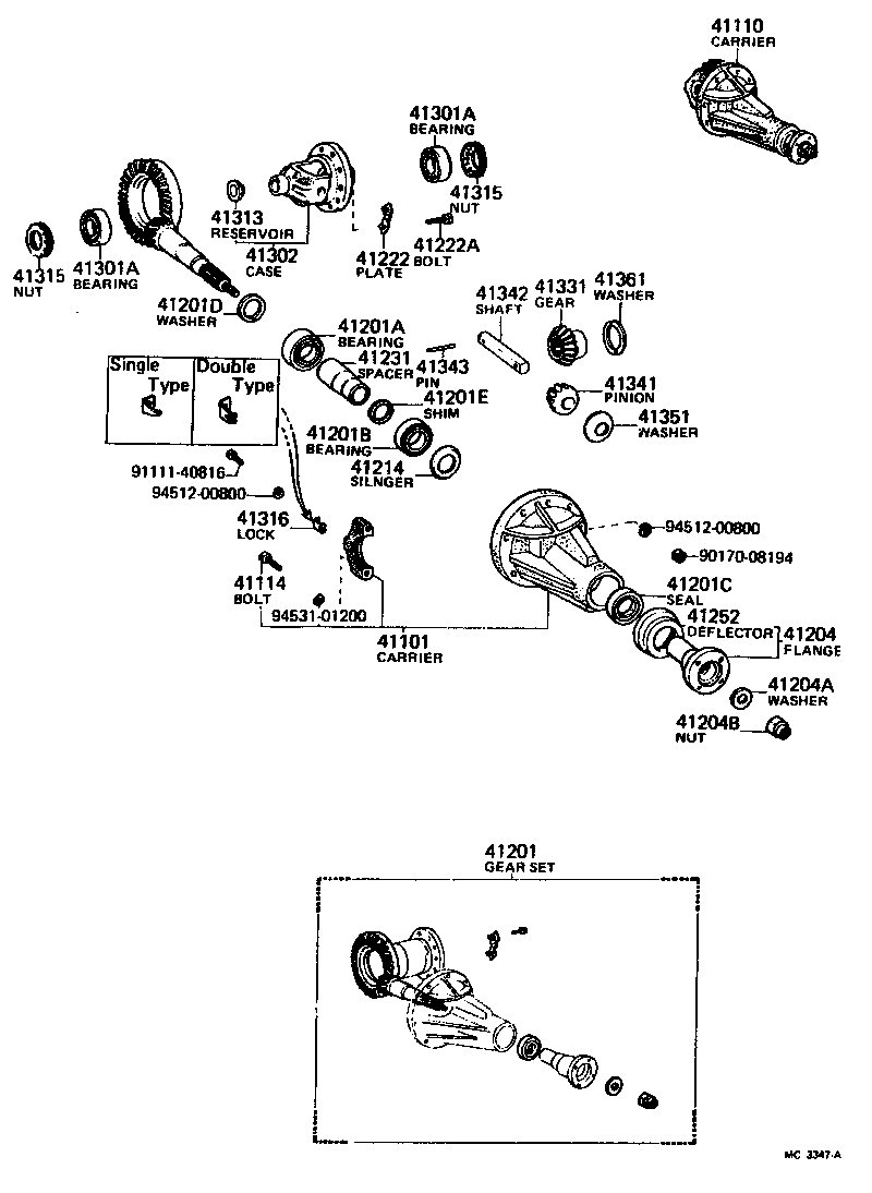41201-29285 FINAL GEAR KIT, DIFFERENTIAL, REAR product image