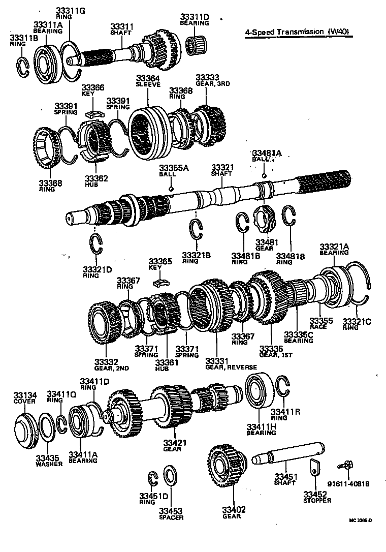 33481-20070 GEAR, SPEEDOMETER DRIVE (MTM) product image