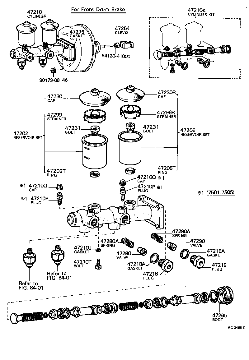 47547-40010 PLUG, BLEEDER(FOR BRAKE MASTER CYLINDER) product image