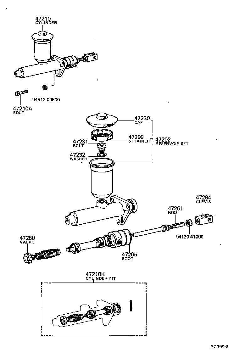 47547-40010 PLUG, BLEEDER(FOR BRAKE MASTER CYLINDER) product image