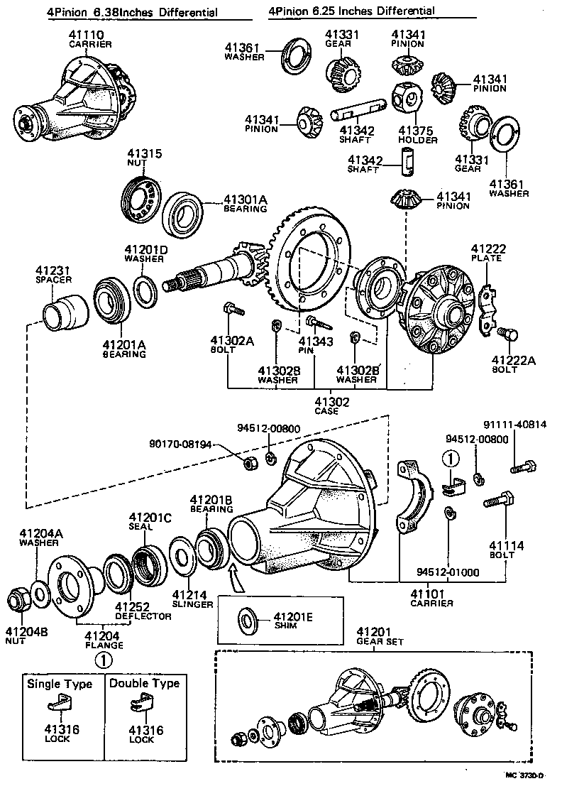 41110-20200 CARRIER ASSY, DIFFERENTIAL, REAR product image