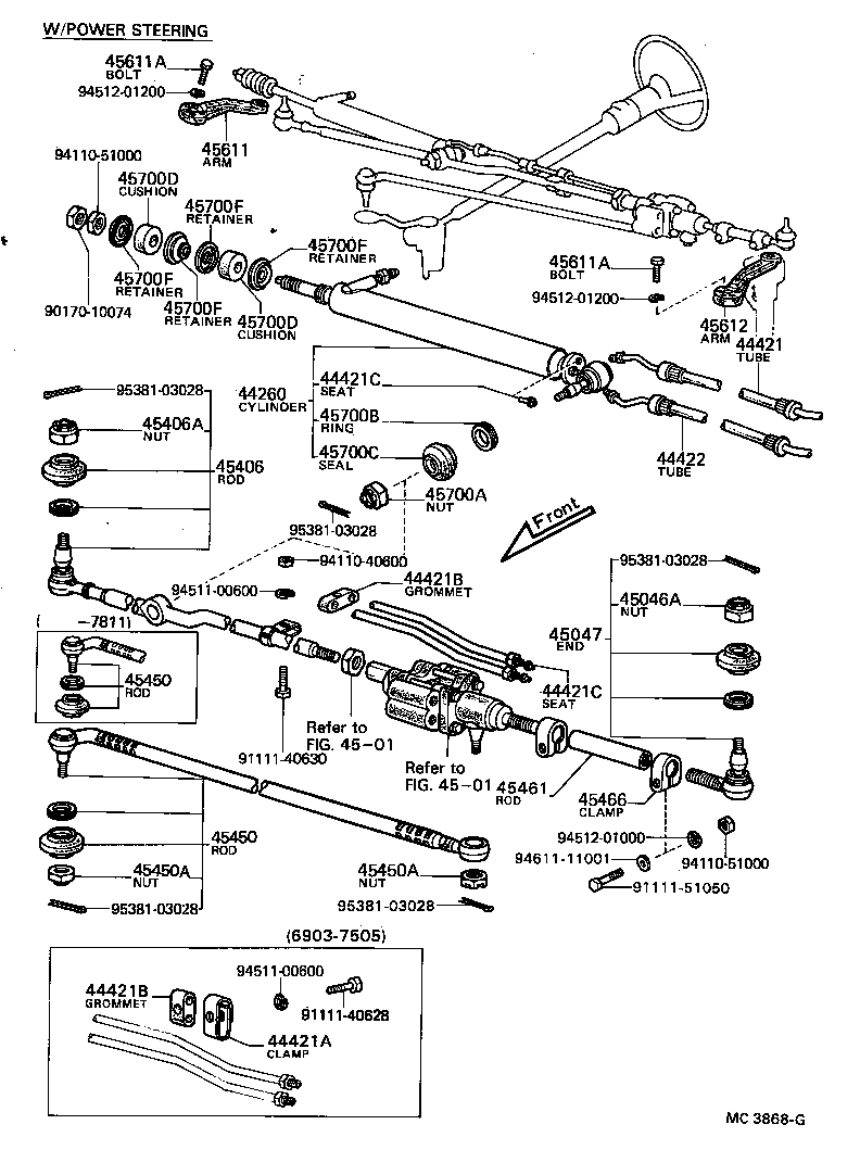 90101-12234 BOLT, KNUCKLE STOPPER product image