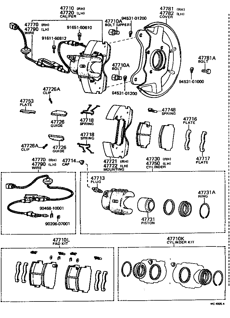 04465-12440 PAD KIT, DISC BRAKE, FRONT product image