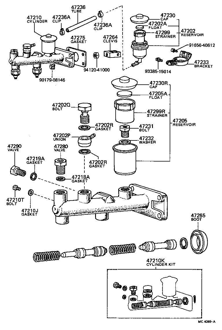 47202-12040 RESERVOIR SUB-ASSY, BRAKE MASTER CYLINDER product image