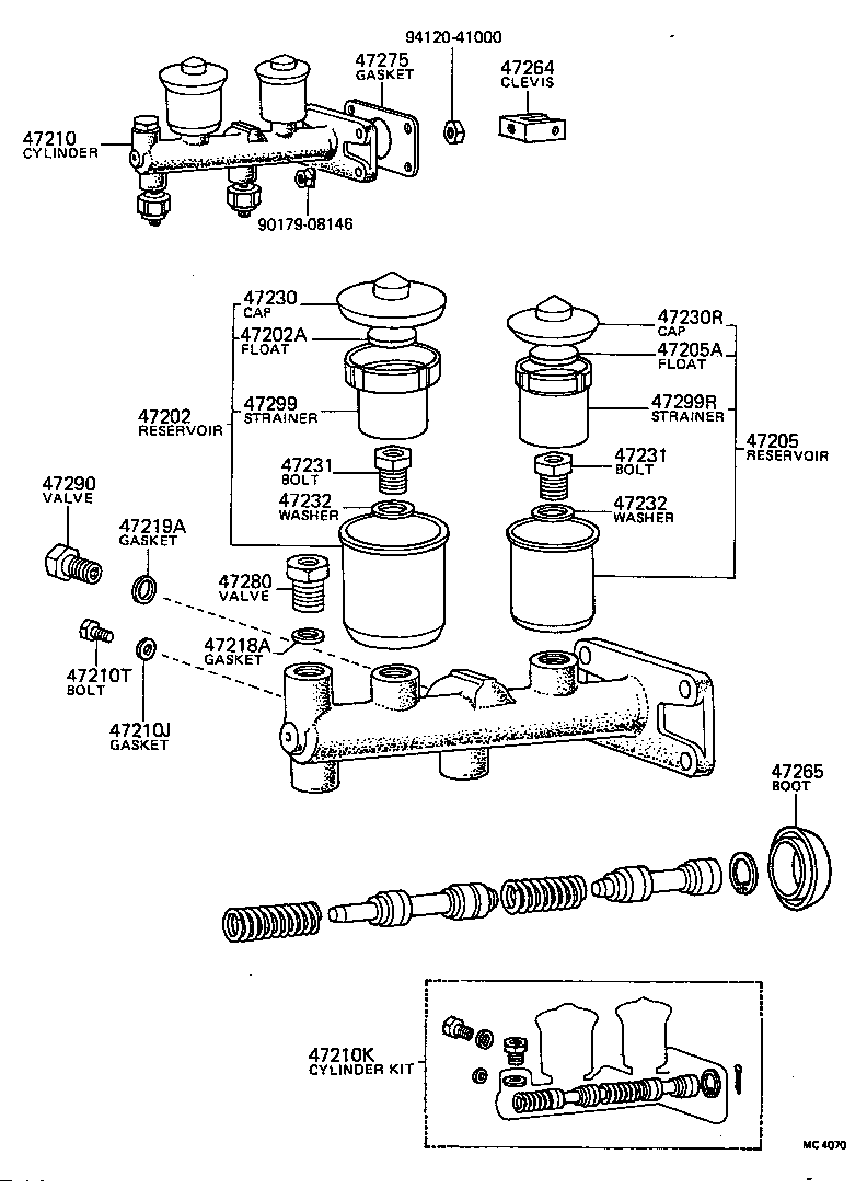 47202-12040 RESERVOIR SUB-ASSY, BRAKE MASTER CYLINDER product image