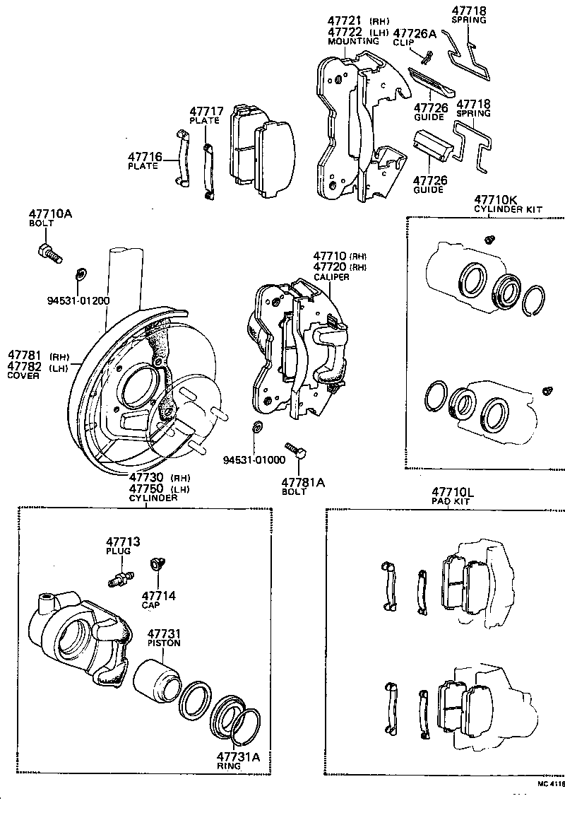 04465-24030 PAD KIT, DISC BRAKE, FRONT product image