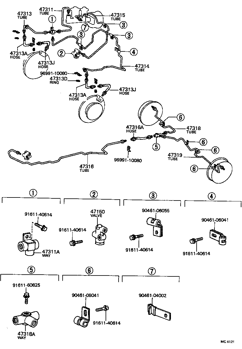 47315-14100 TUBE, FRONT BRAKE, NO.5 product image