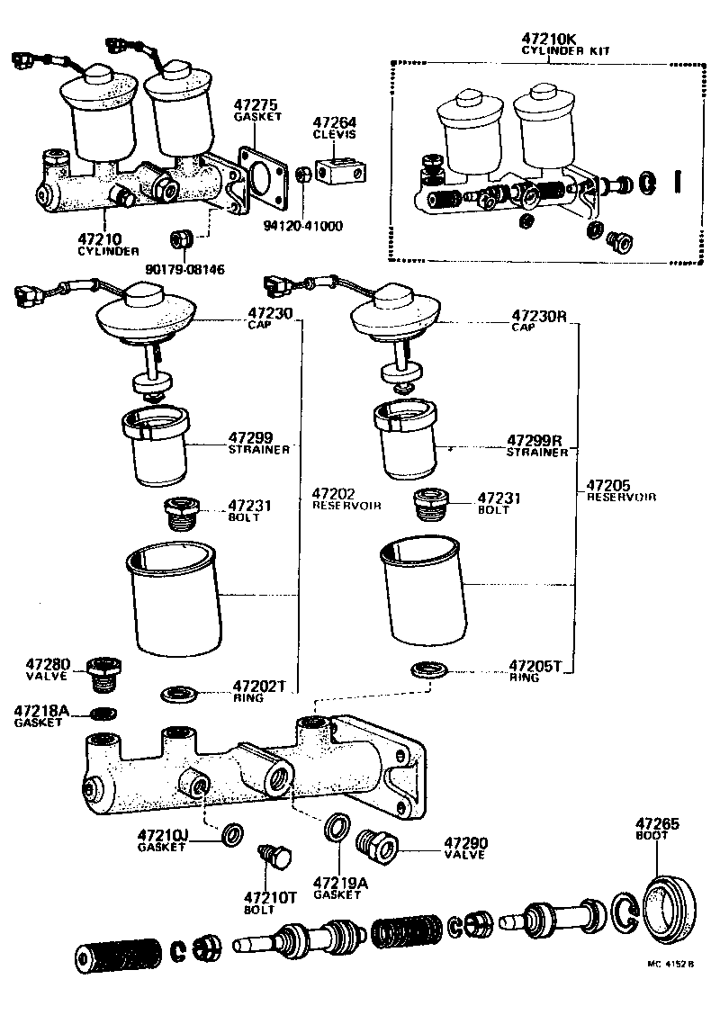 04493-14060 CYLINDER KIT, BRAKE MASTER product image