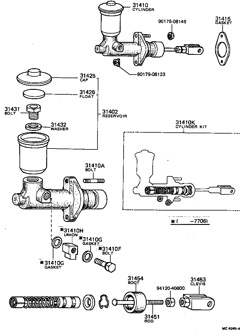 90116-08302 BOLT(FOR CLUTCH MASTER CYLINDER SETTING) product image