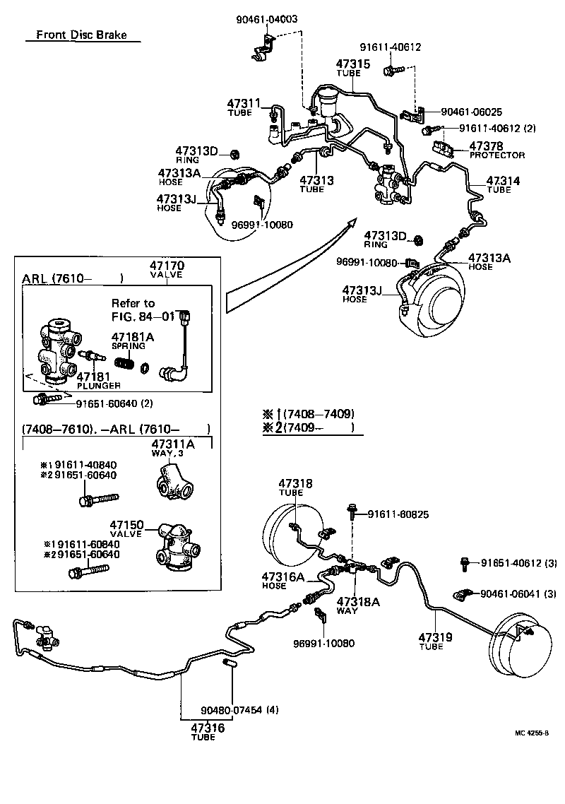 47311-12290 TUBE, FRONT BRAKE, NO.1 product image