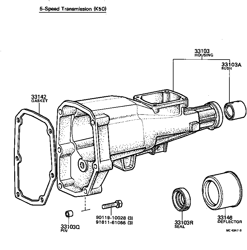 90311-28088 SEAL, OIL(FOR MANUAL TRANSMISSION EXTENSION HOUSING) product image