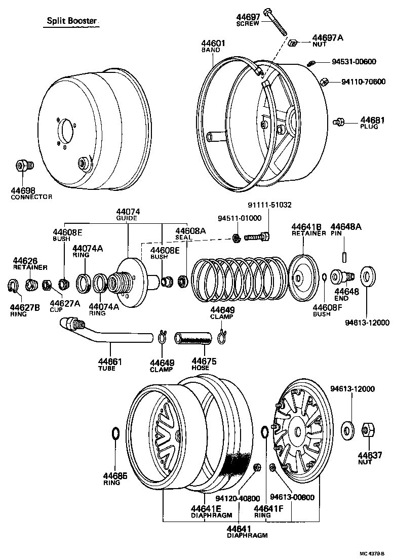 04441-55022 BOOSTER KIT, BRAKE product image