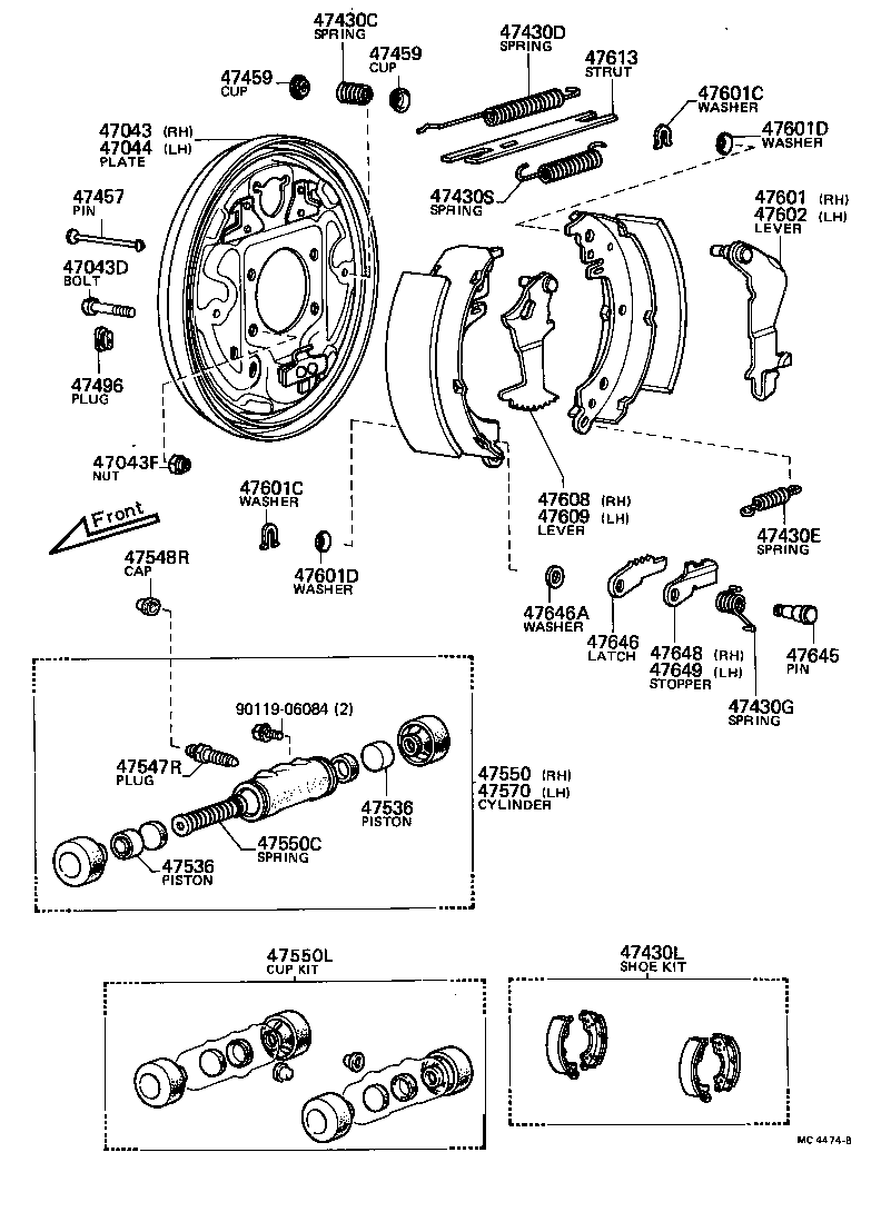 47460-28010 ADJUSTER ASSY, SHOE, RH(FOR REAR BRAKE) product image