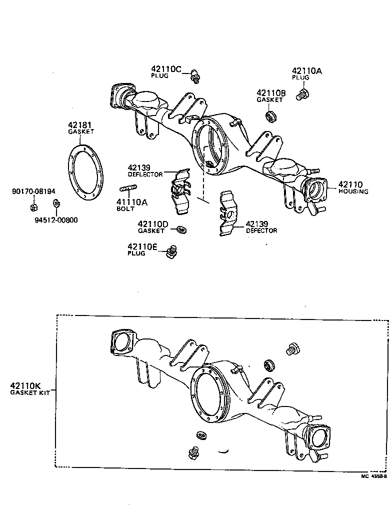 41110-20200 CARRIER ASSY, DIFFERENTIAL, REAR product image