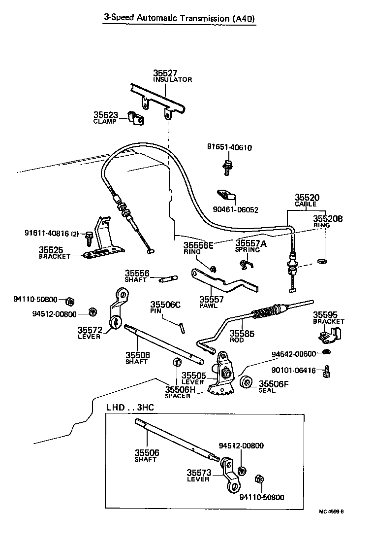 35502-30020 LEVER SUB-ASSY, THROTTLE VALVE, OUTER product image