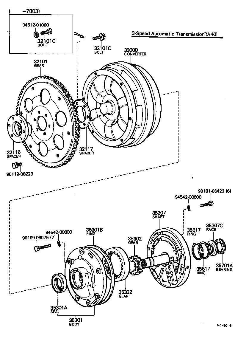 90101-10435 BOLT, HEXAGON(FOR DRIVE PLATE SETTING) product image