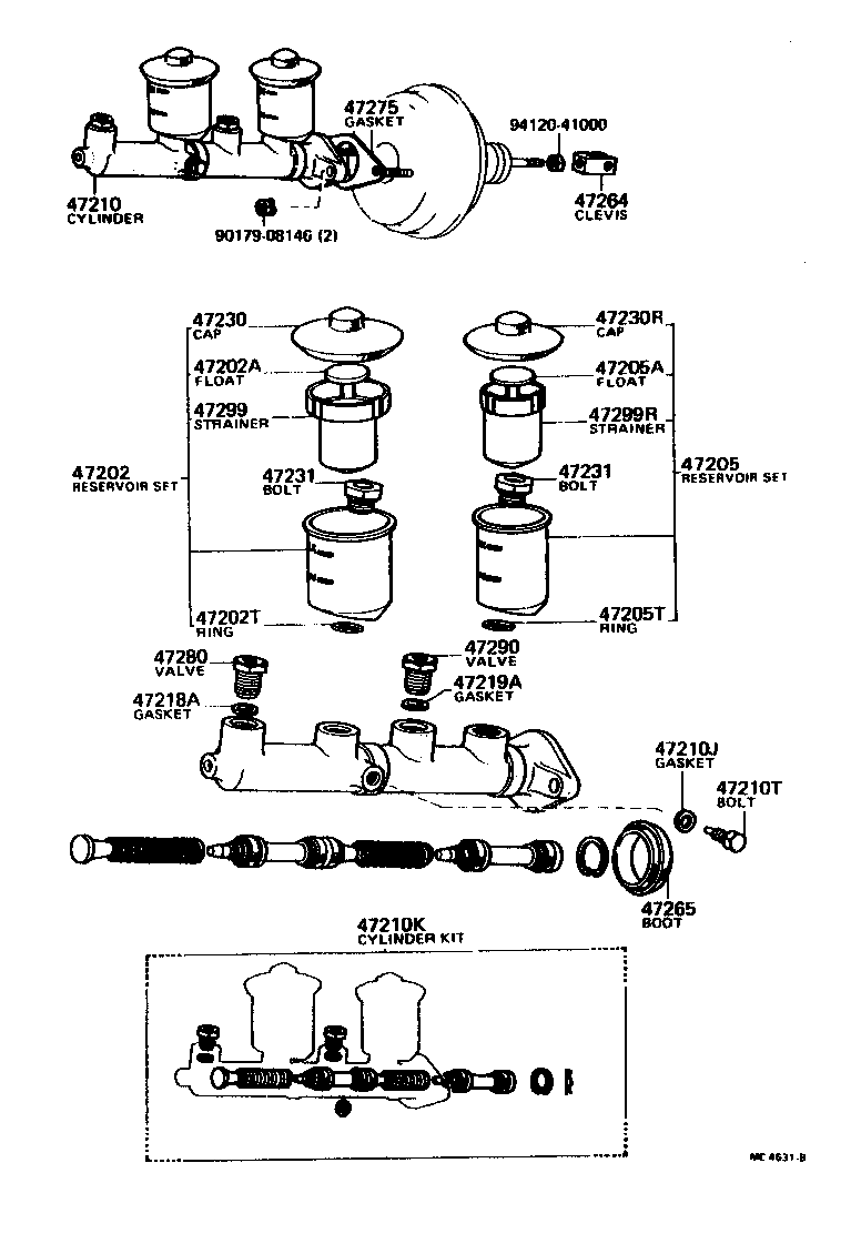 47202-20150 RESERVOIR SUB-ASSY, BRAKE MASTER CYLINDER product image