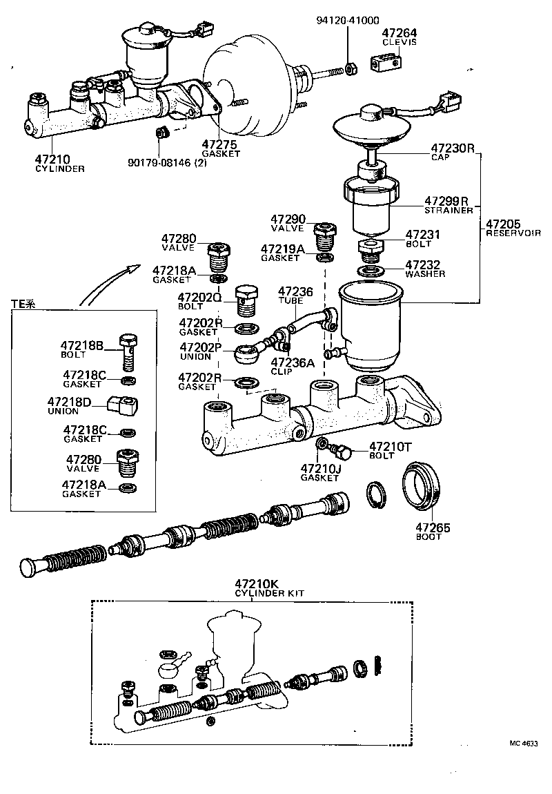 04471-12043 CYLINDER KIT, BRAKE MASTER product image