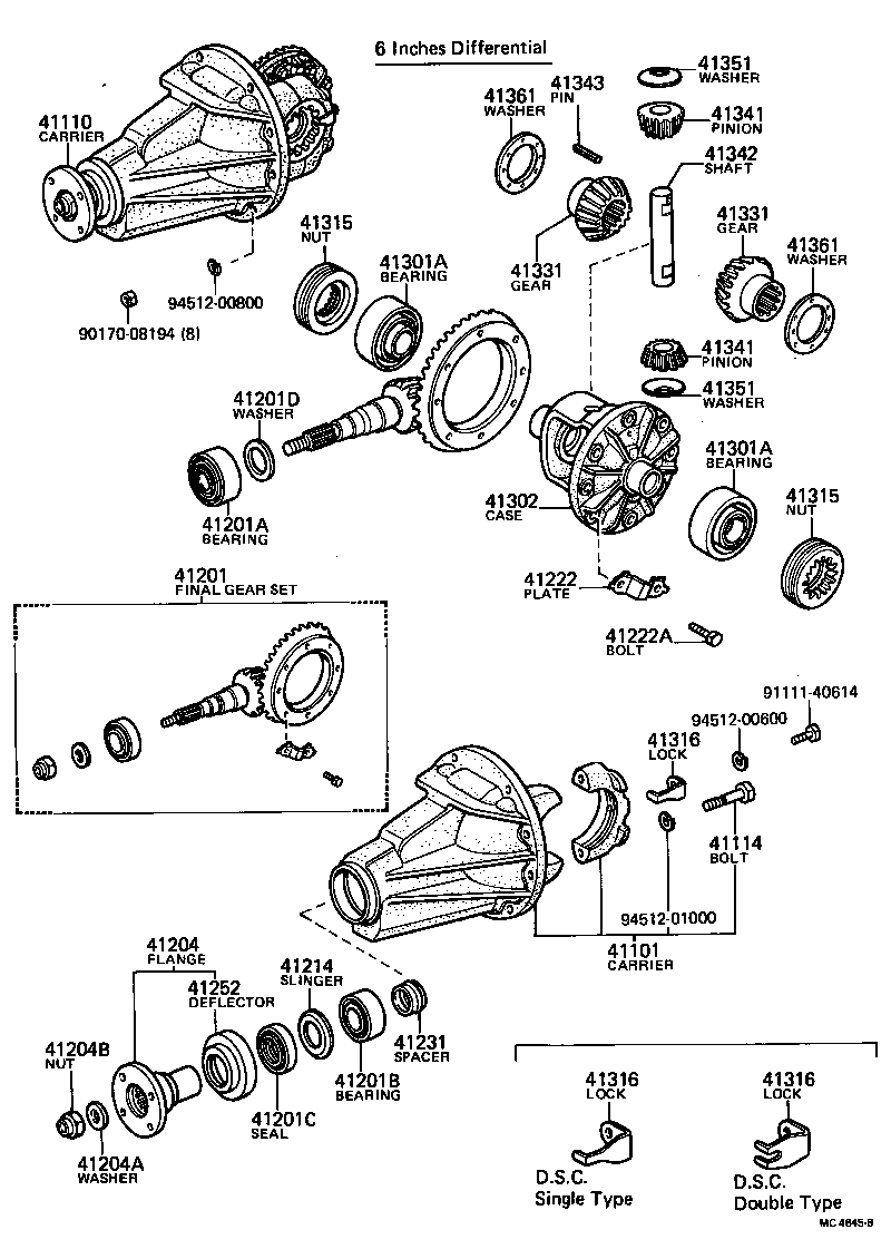 41301-22020 CASE SUB-ASSY, REAR DIFFERENTIAL product image