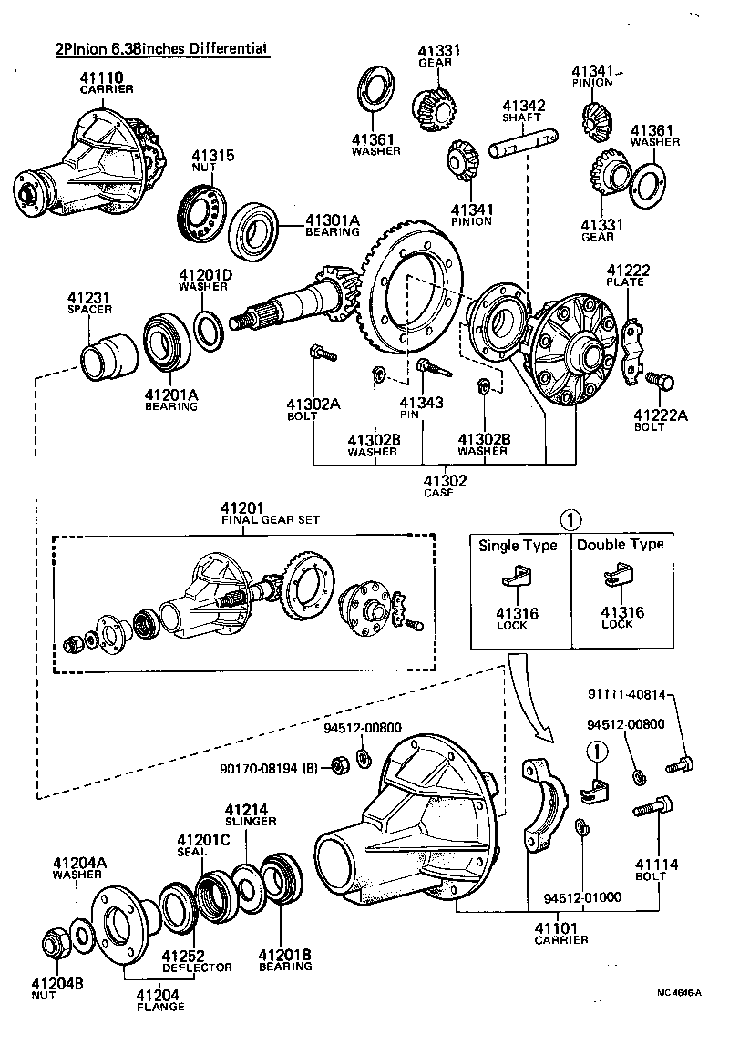 41301-22020 CASE SUB-ASSY, REAR DIFFERENTIAL product image