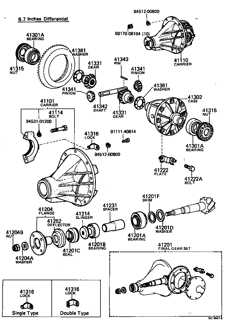 41301-22020 CASE SUB-ASSY, REAR DIFFERENTIAL product image
