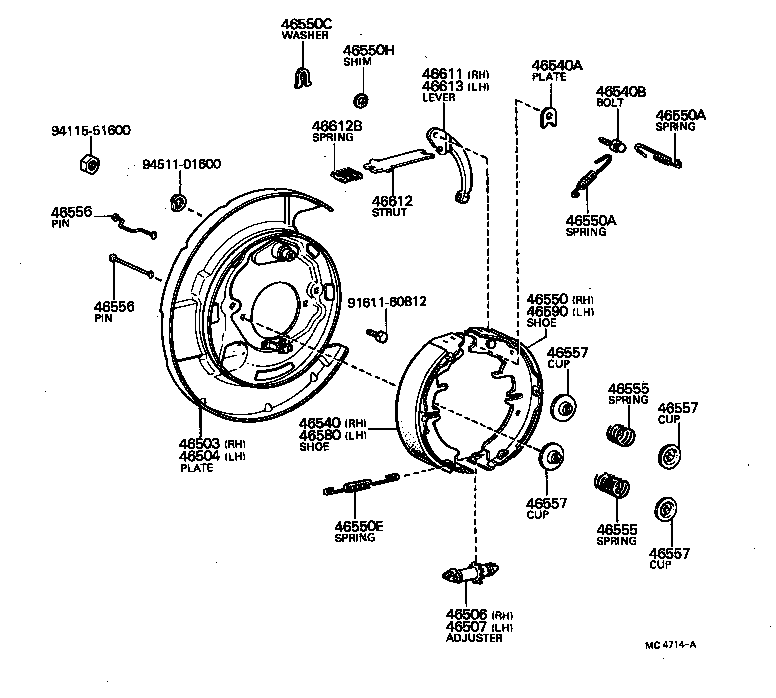 47447-22020 PIN, SHOE HOLD DOWN SPRING product image