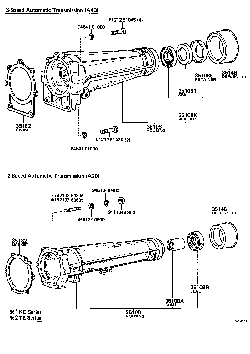 90311-32074 SEAL, OIL (FOR AUTOMATIC TRANSMISSION EXTENSION HOUSING) product image