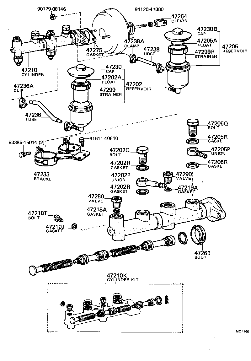 04471-12043 CYLINDER KIT, BRAKE MASTER product image