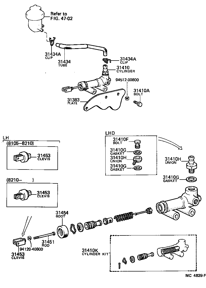 31404-26010 CLEVIS, CLUTCH MASTER CYLINDER PUSH ROD product image