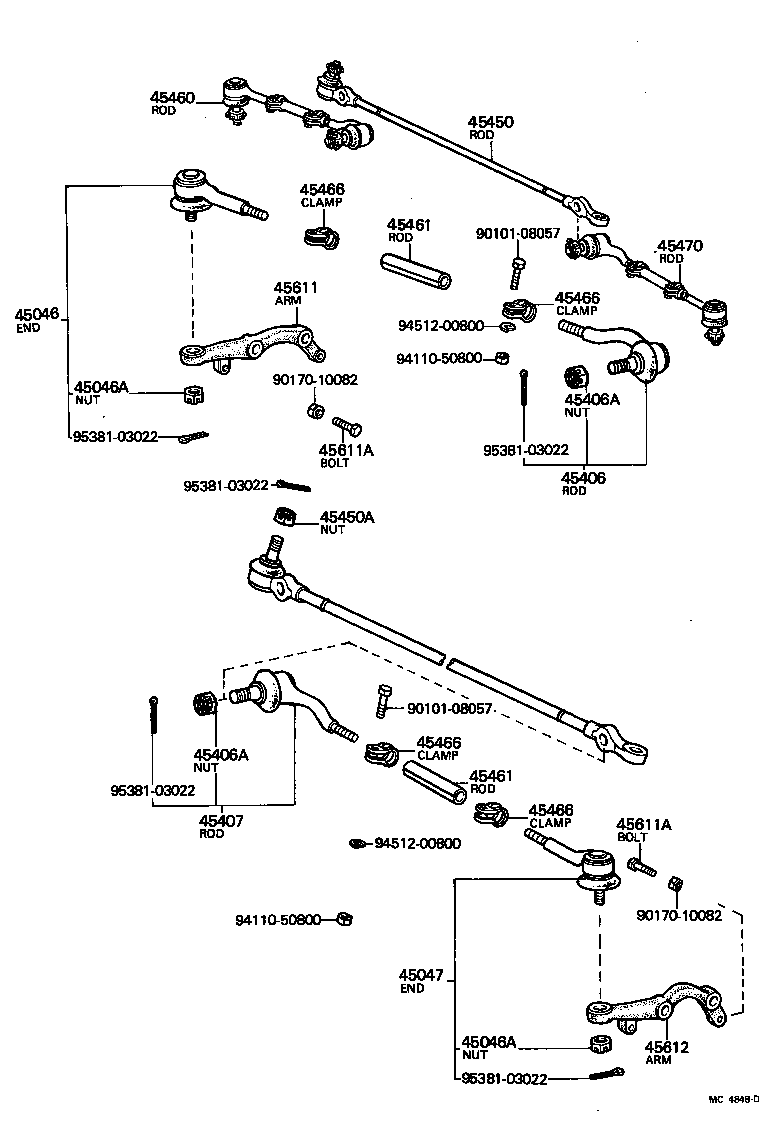45440-29065 LINK ASSY, STEERING DRAG product image