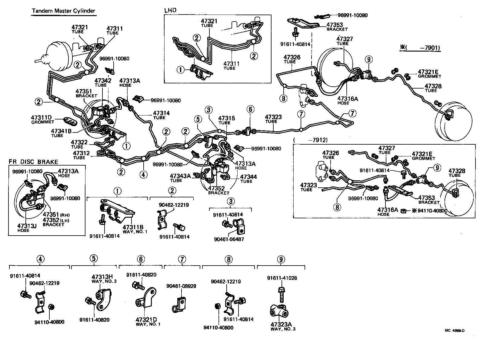 47314-26040 TUBE, FRONT BRAKE, NO.5 product image