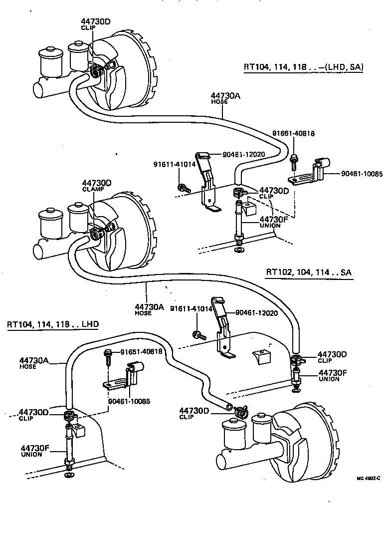 44758-20060 BRACKET, VACUUM CHECK VALVE product image