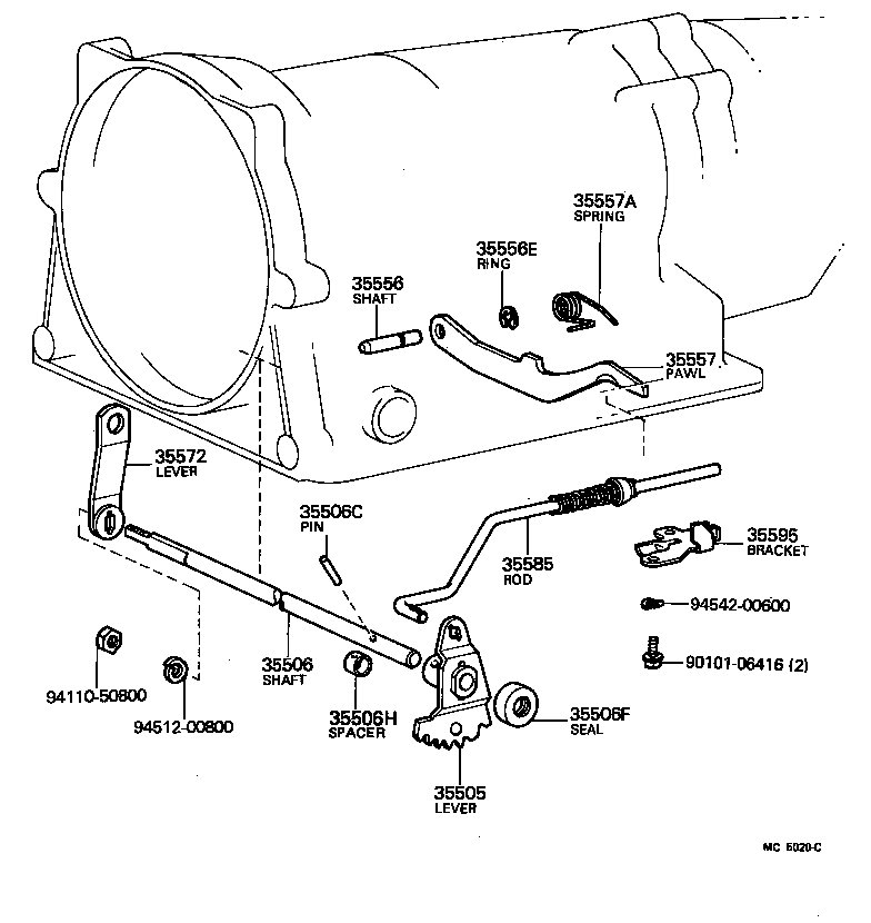 35520-20140 CABLE ASSY, THROTTLE product image