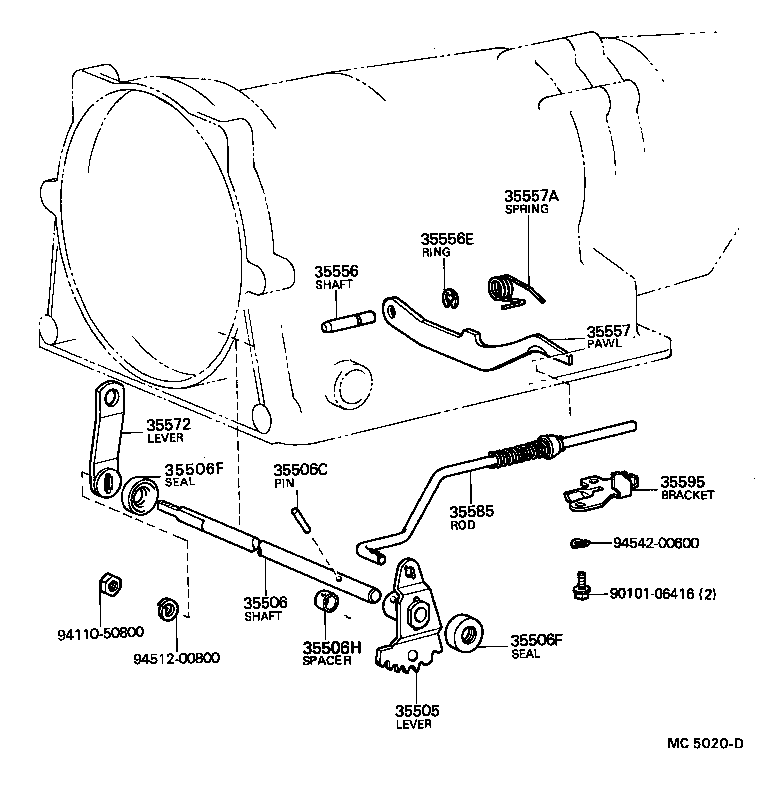 35509-10010 LEVER SUB-ASSY, THROTTLE VALVE, OUTER product image