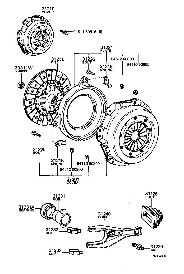 31201-19075 COVER SUB-ASSY, CLUTCH product image