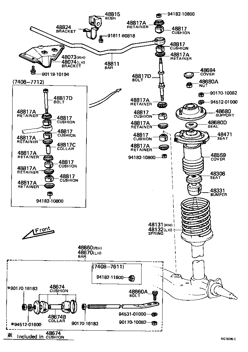 48131-12430 SPRING, FRONT COIL, RH product image