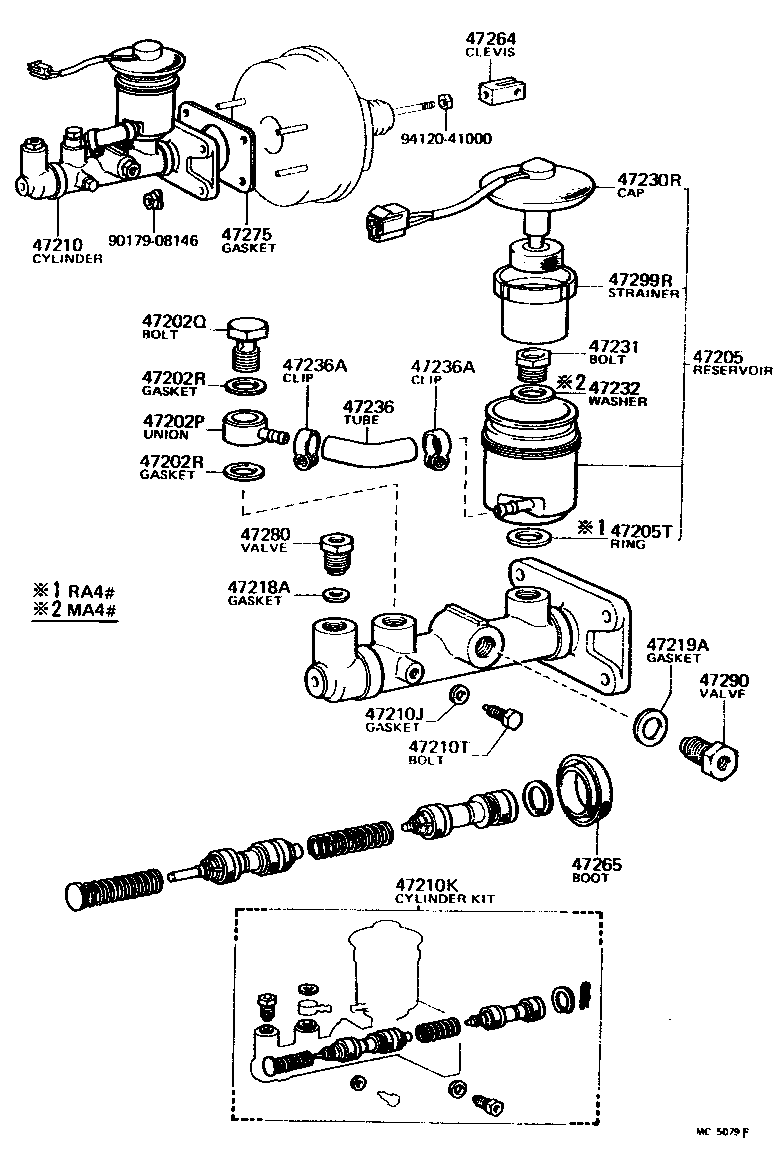 04493-14060 CYLINDER KIT, BRAKE MASTER product image