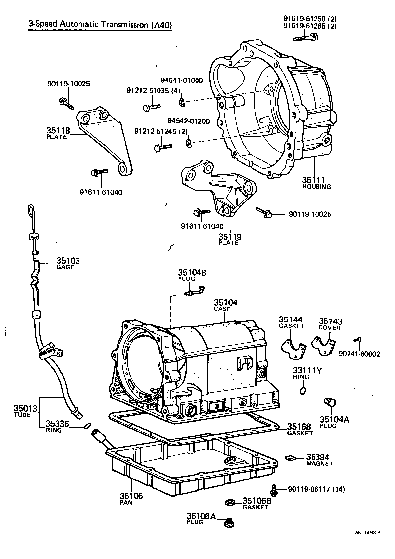 35104-22031 CASE SUB-ASSY, AUTOMATIC TRANSMISSION product image