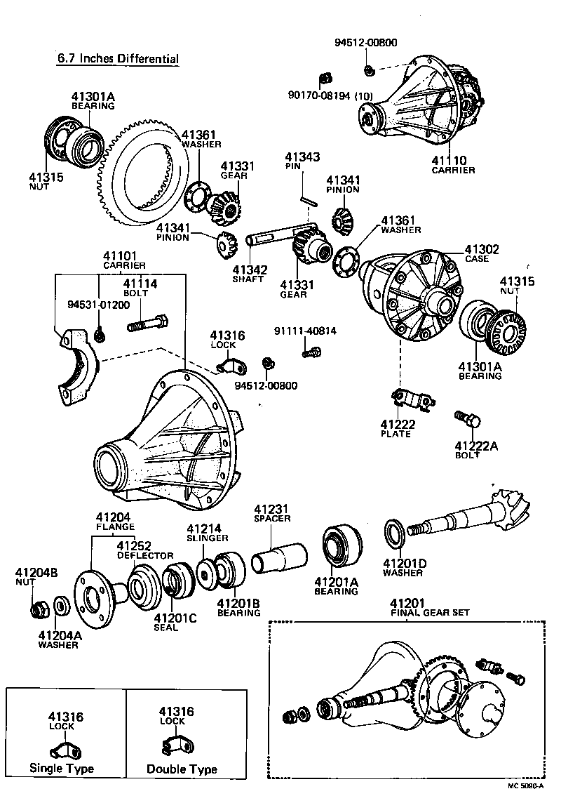 41341-14031 PINION, REAR DIFFERENTIAL product image