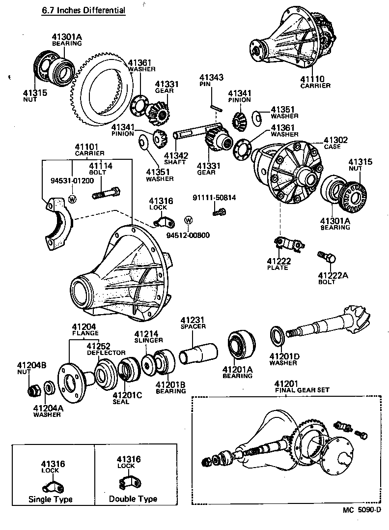41201-29287 FINAL GEAR KIT, DIFFERENTIAL, REAR product image