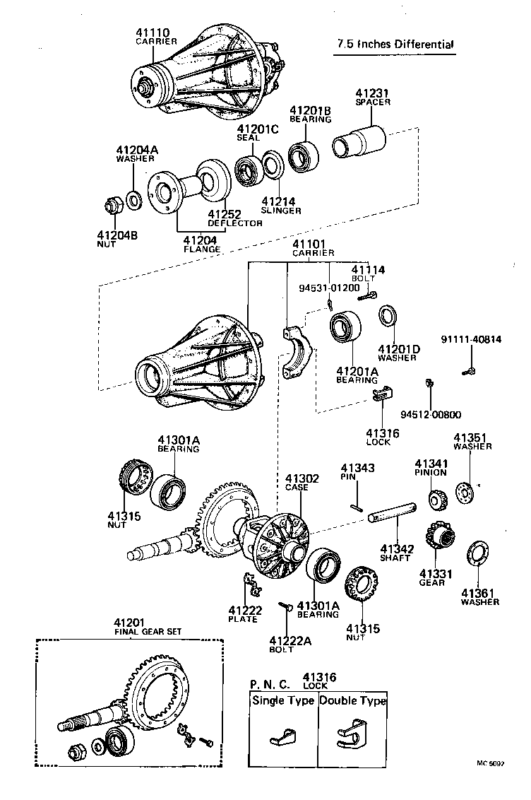 41341-14031 PINION, REAR DIFFERENTIAL product image