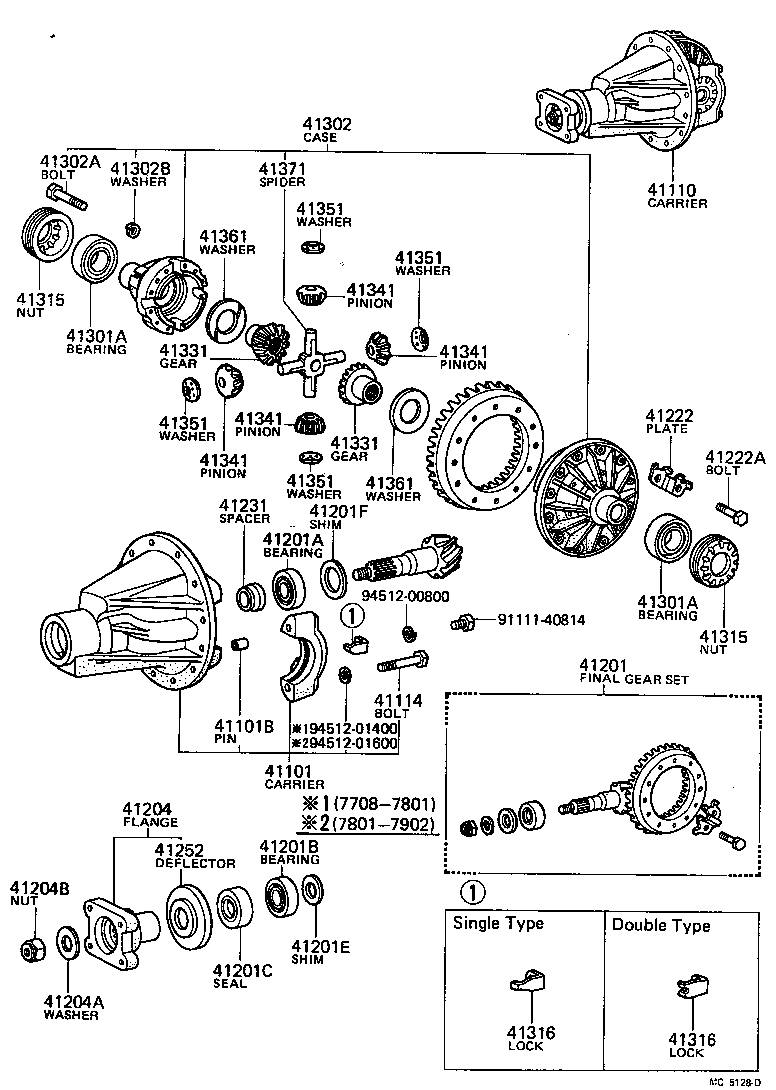 41101-36030 CARRIER SUB-ASSY, DIFFERENTIAL, REAR product image