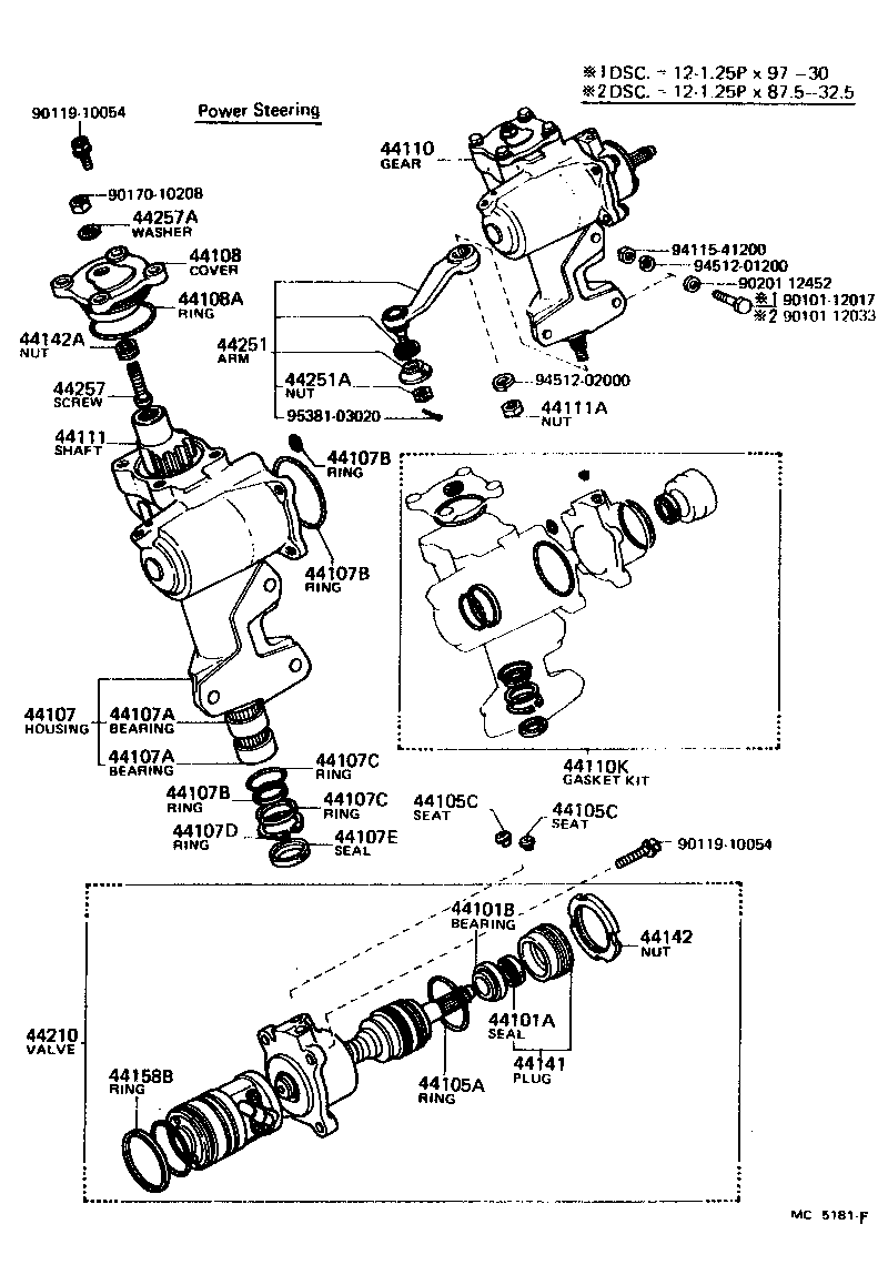 44110-14020 GEAR ASSY, POWER STEERING product image