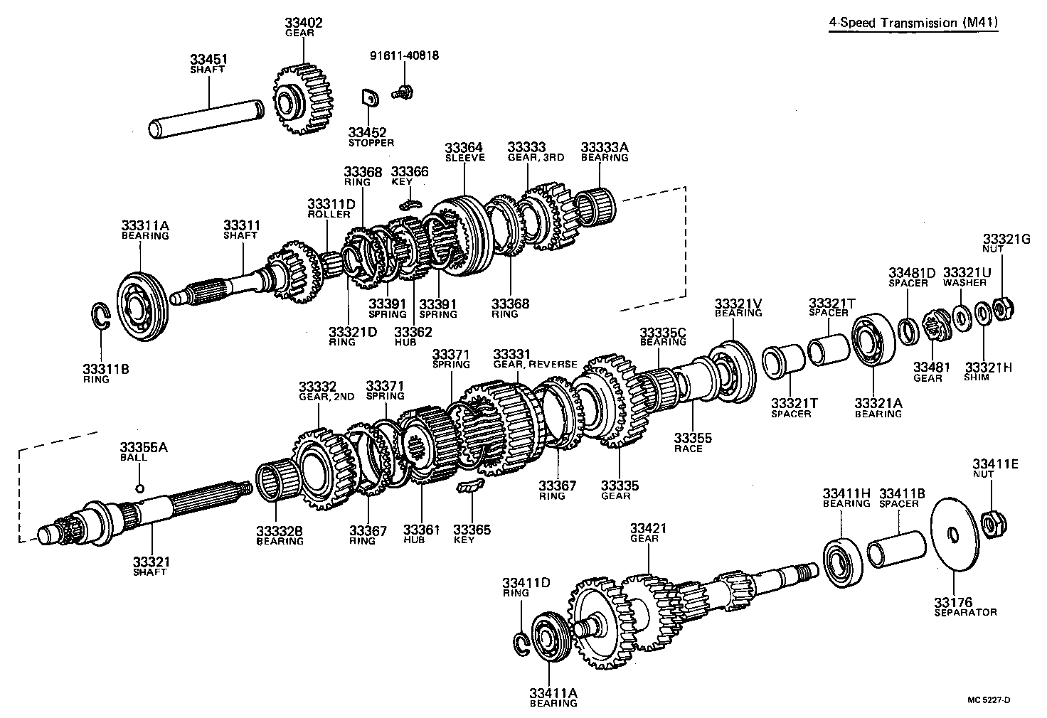 33333-36013 GEAR, 3RD product image