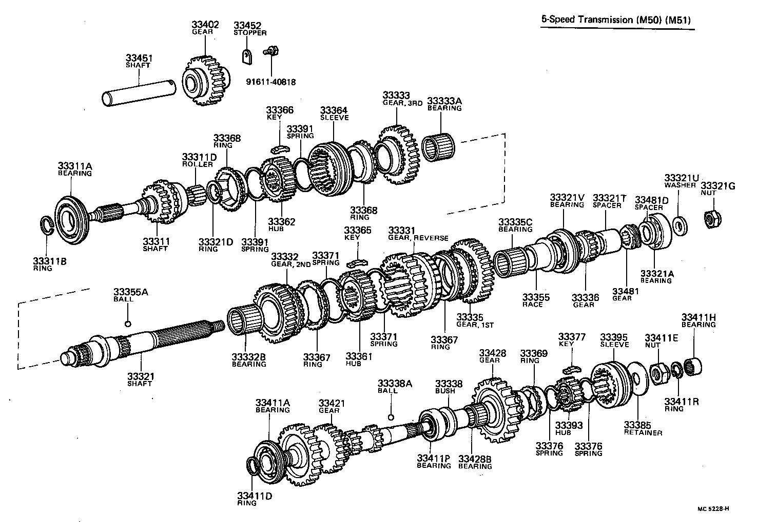 33036-36030 GEAR, 5TH product image