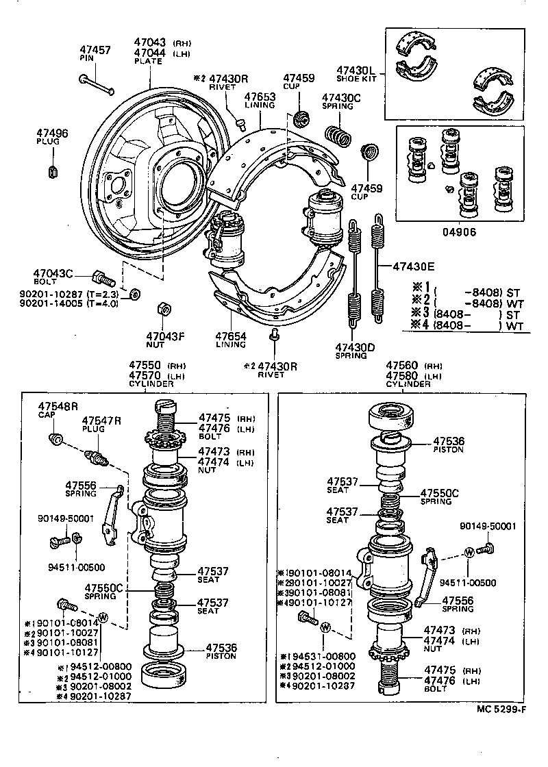 04906-25040 CUP KIT, REAR WHEEL CYLINDER product image