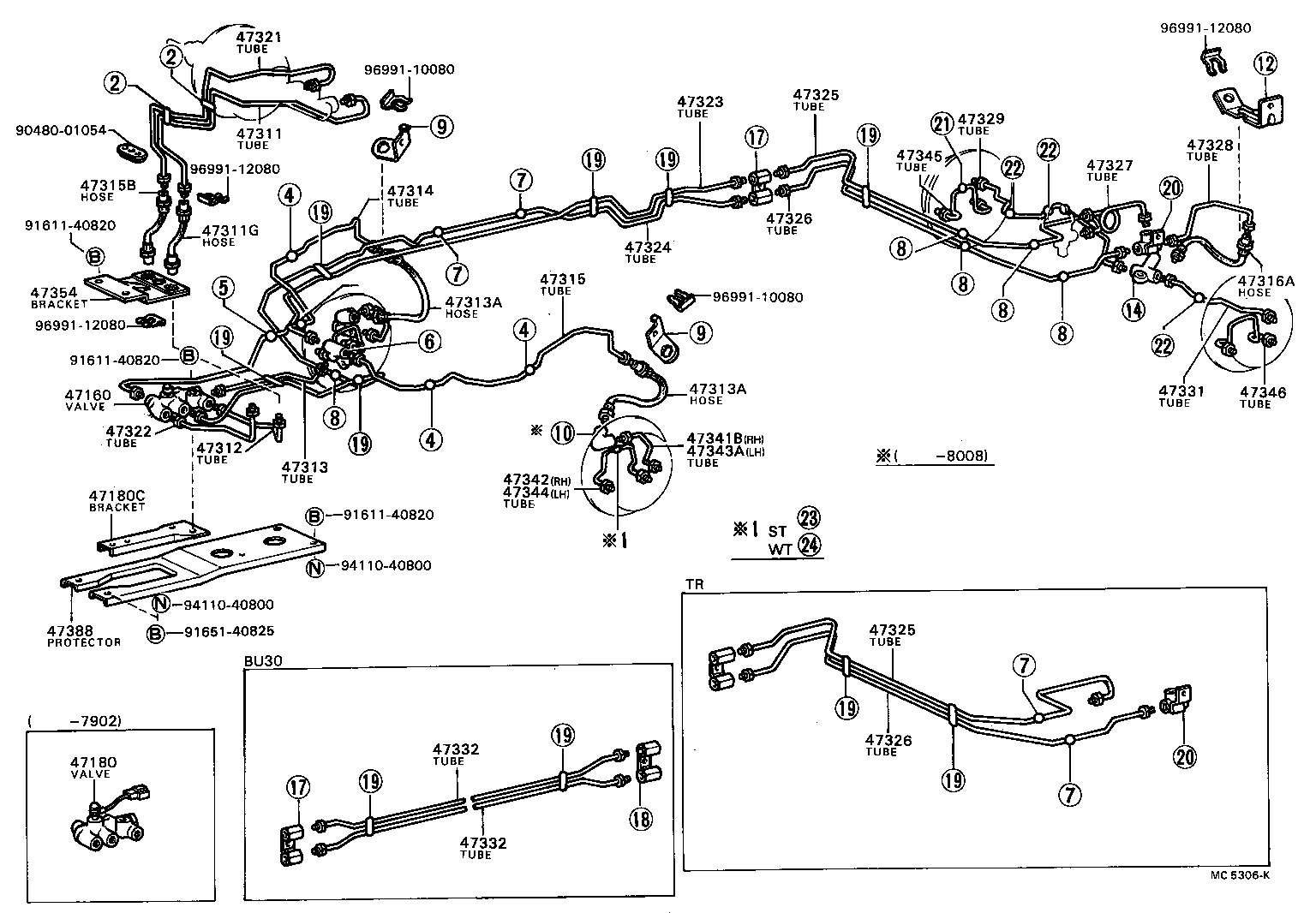 47321-36101 TUBE, REAR BRAKE, NO.1 product image