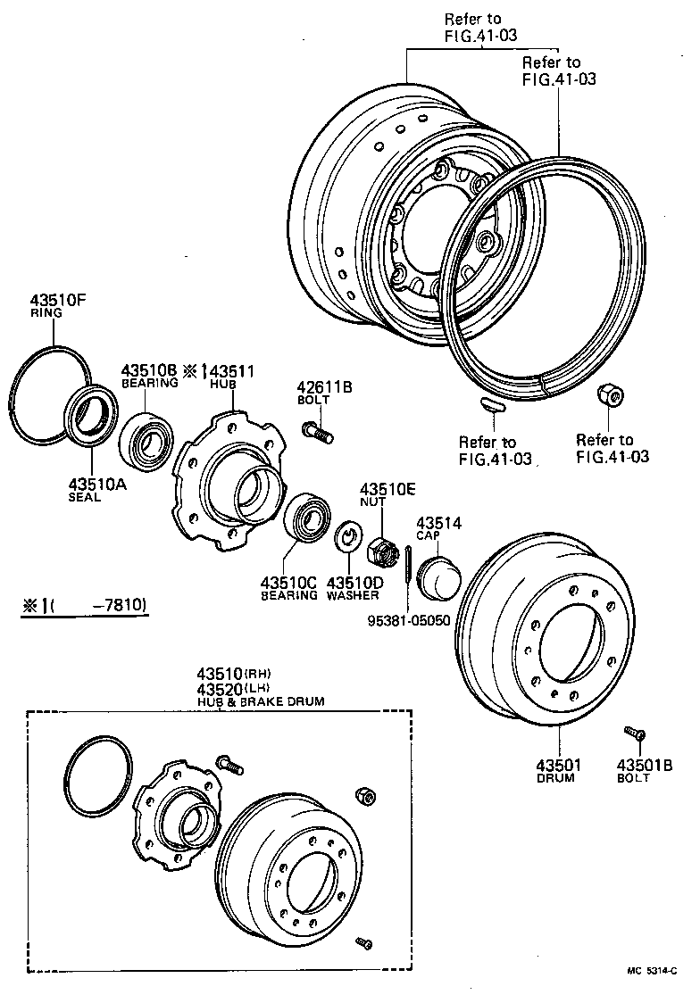 43423-55010 CAP, FRONT HUB GREASE product image