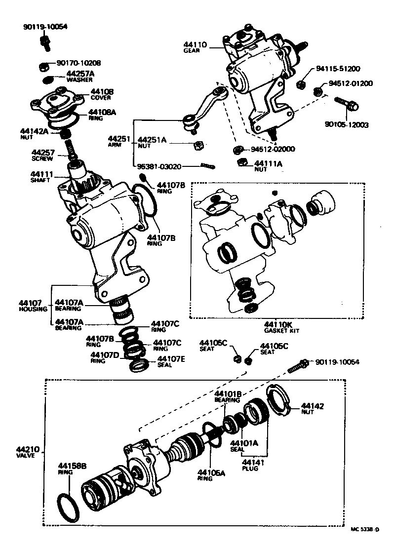 44110-22052 GEAR ASSY, POWER STEERING product image