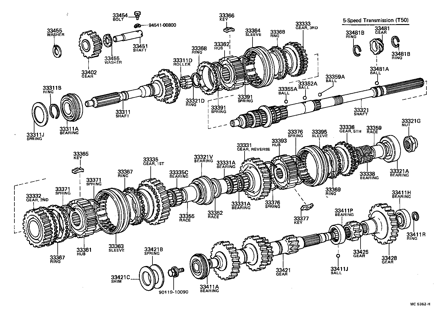 33481-22010 GEAR, SPEEDOMETER DRIVE (MTM) product image
